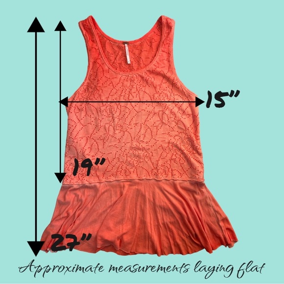 Free People Medium Sleeveless Lace Hombre Cotton top - Picture 5 of 7